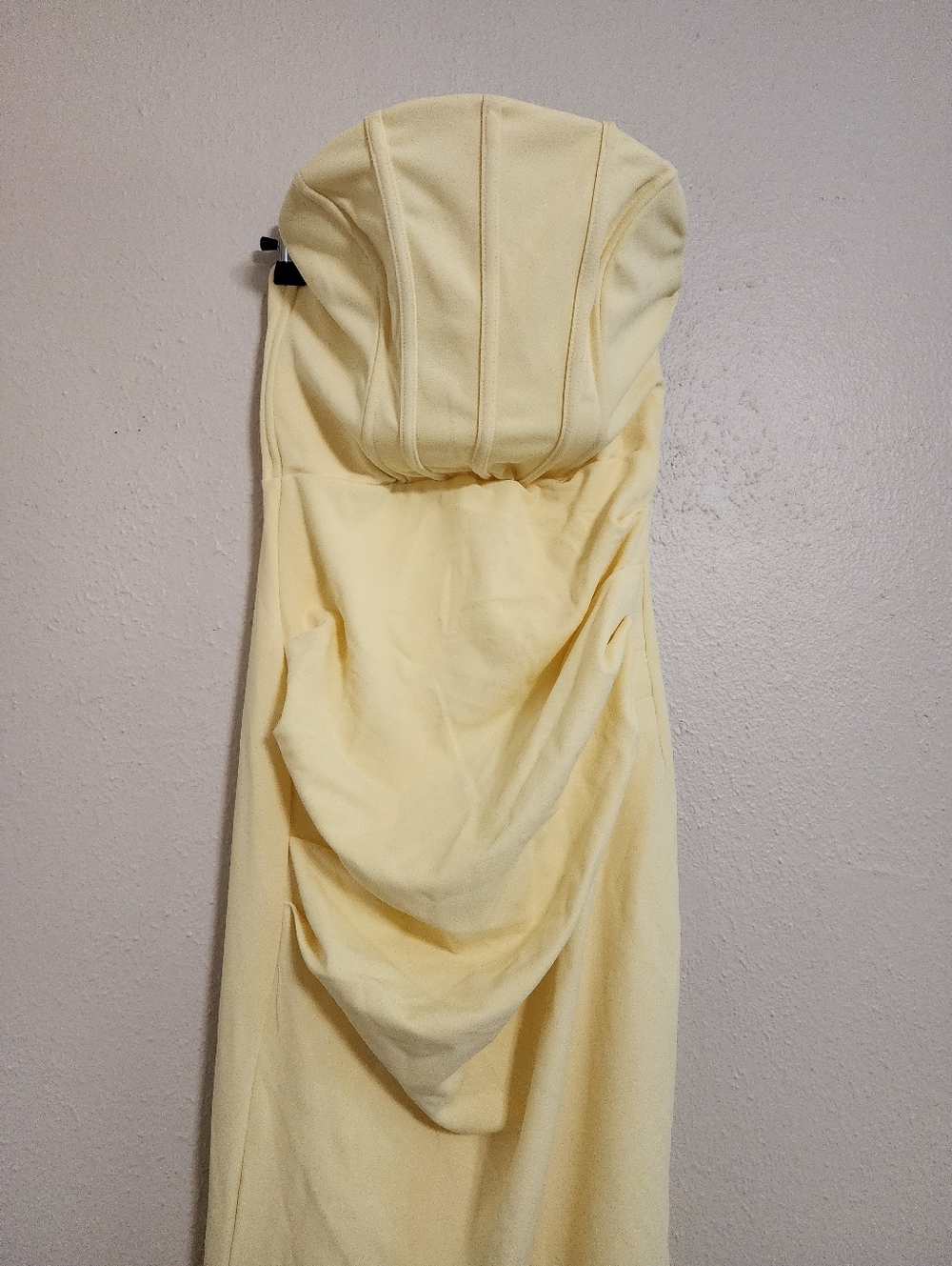 Lulus Laney Light Yellow Strapless Corset Maxi Dress S Wedding Party Prom Formal - Picture 6 of 9